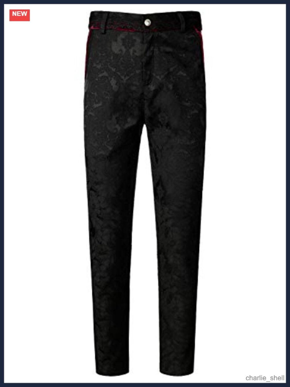 Men's Gothic Steampunk Victorian Costume Pants Slim Fit Trousers